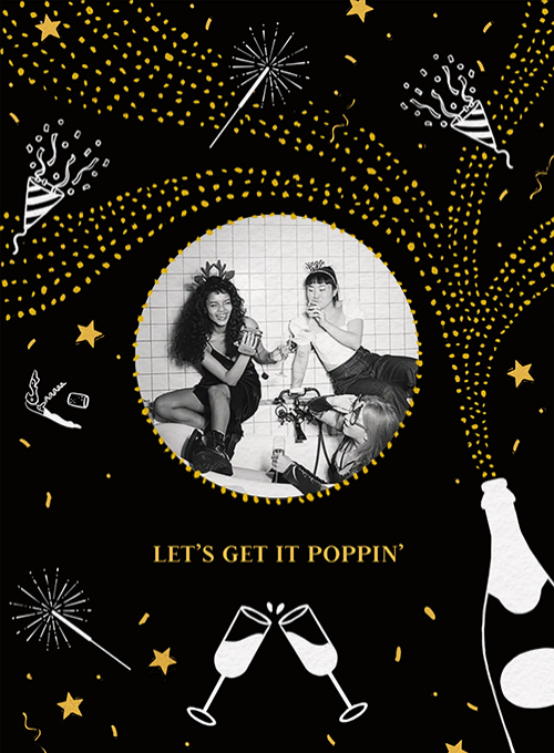 A Poppin’ New Year (Photo) - design_your_own_cards - Card