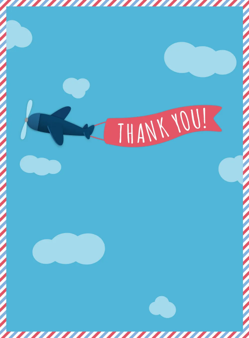 Airplane Thank You Card - thankyou_cards - Card