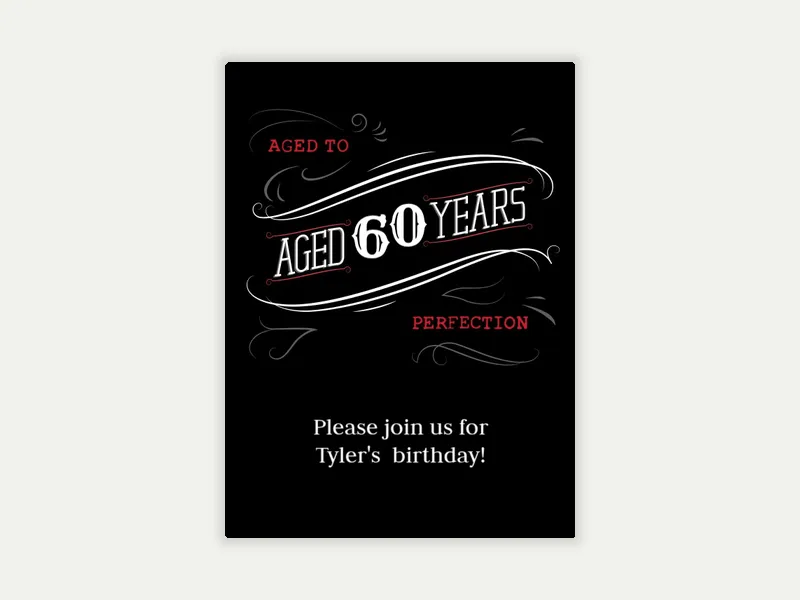 Aged to Perfection - 60th_birthday - Invitation