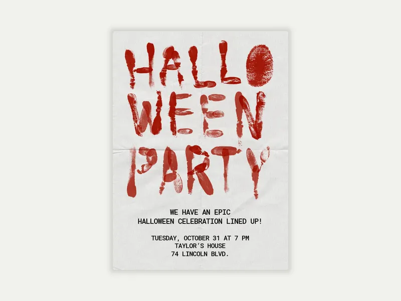 All That's Fit to Print - halloween - Invitation