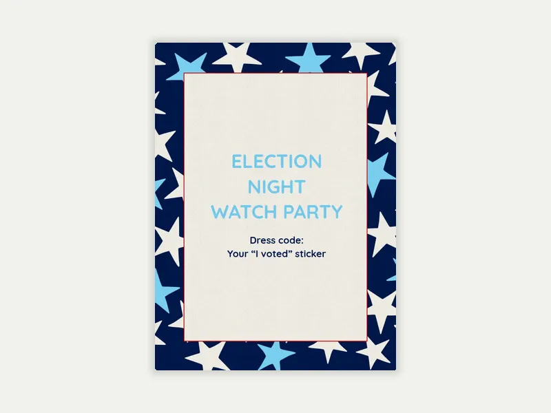 Blue & White Stars - activism - Invitation