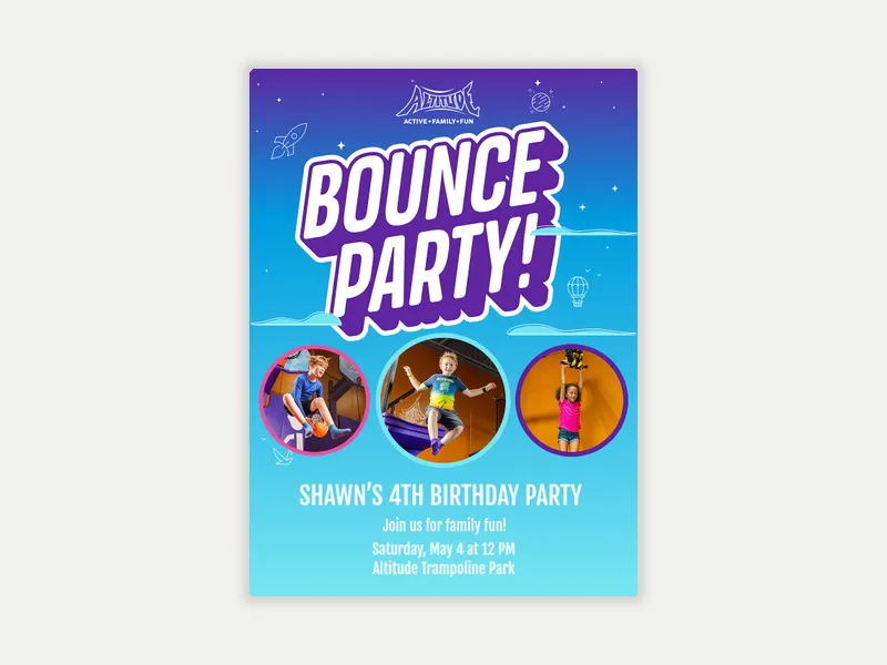 Altitude Trampoline Park: Bounce Party - altitude_trampoline_park - Invitation