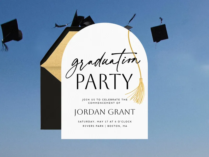 Arch and Tassel - graduation - Invitation