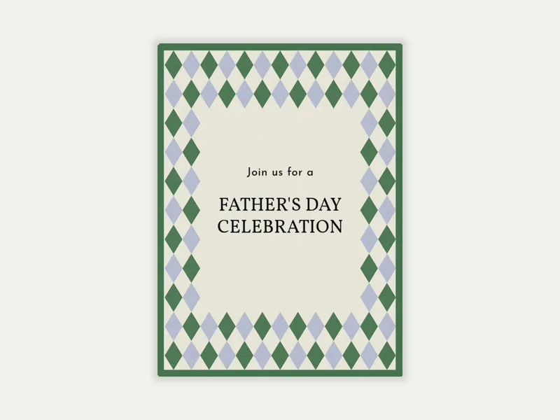 Argyle Style - fathers_day - Invitation