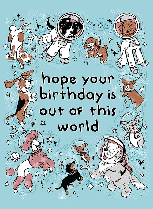 Astrodogs - birthday_adults_cards - Card