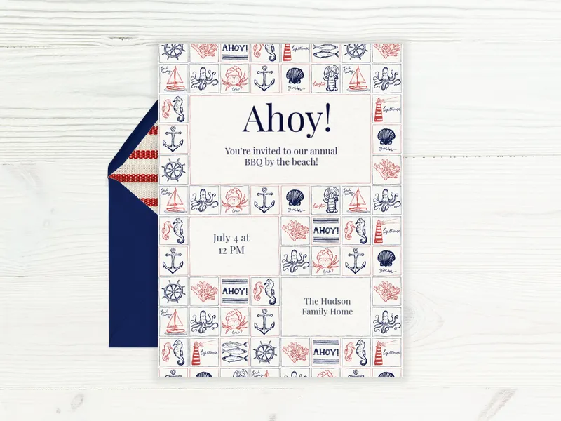 Ahoy There! - labor_day - Invitation