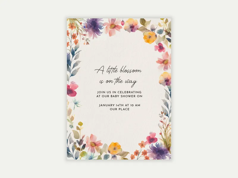 Baby Blossoms - baby - Invitation