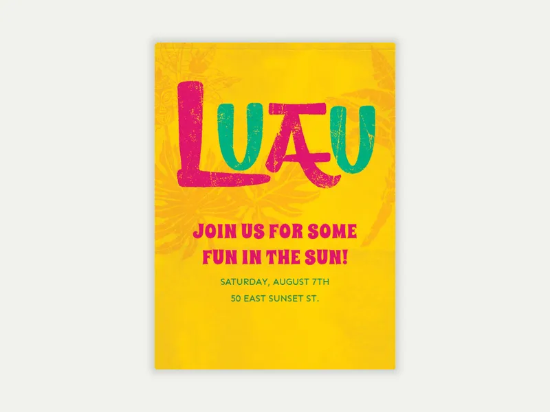 Backyard Luau - featured - Invitation
