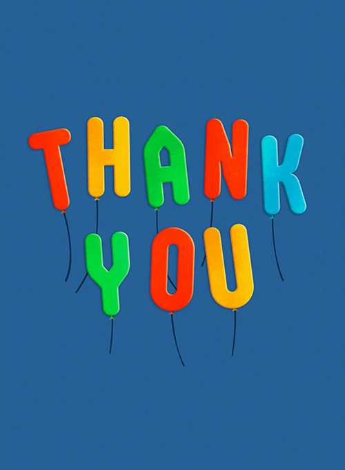 Balloon Bash Thank You - thankyou_cards - Card