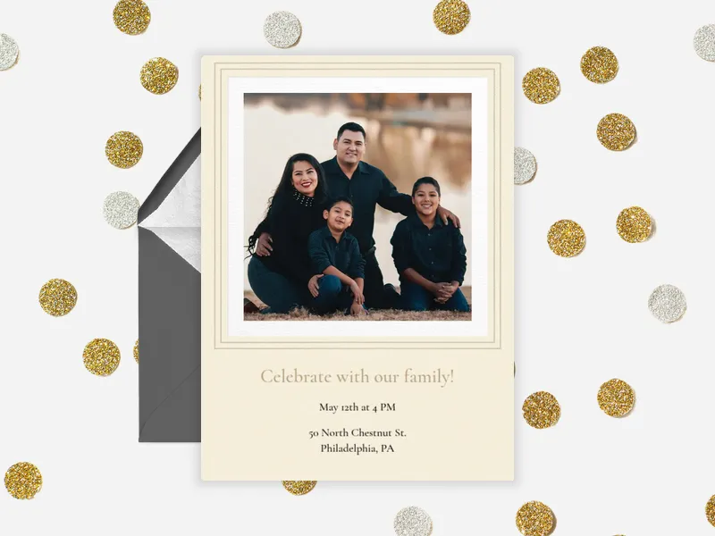 Basic Ivory (Photo) - family_gathering - Invitation