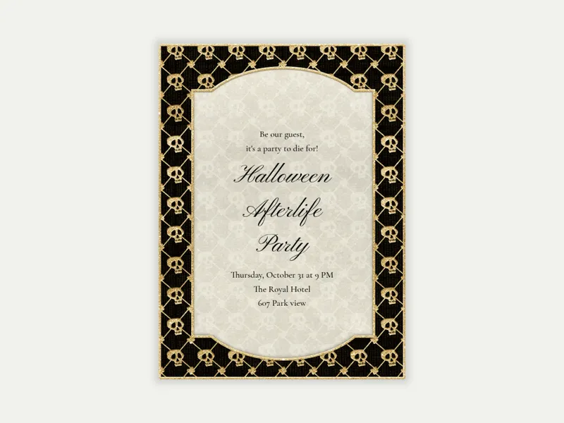 Afterlife Skulls - dia_de_los_muertos - Invitation