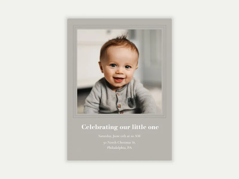 Basic Gray (Photo) - religious - Invitation