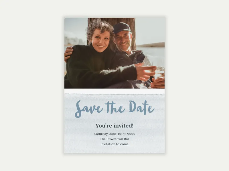 Basic Watercolor - Save the Date (Photo) - save_the_date_shop - Invitation