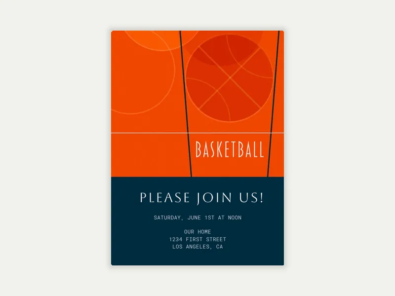Basketball Rings - college_basketball - Invitation