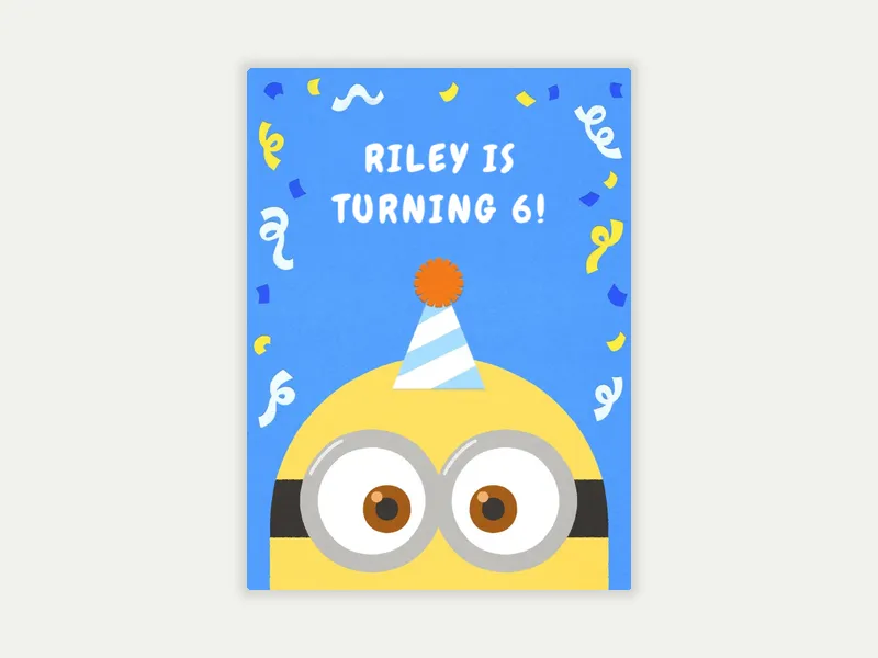 Banana Yellow Buddy - popular_characters - Invitation