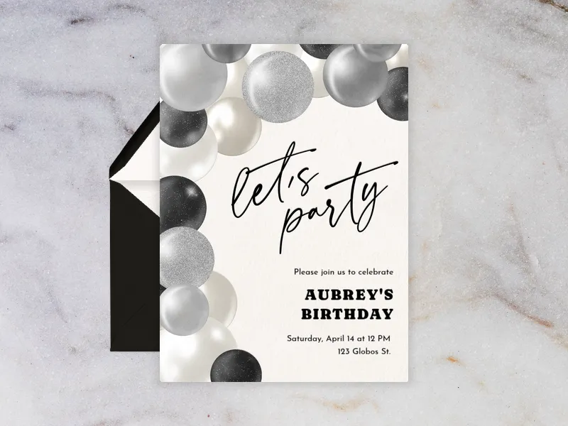 Balloon Arch - tween_birthday - Invitation