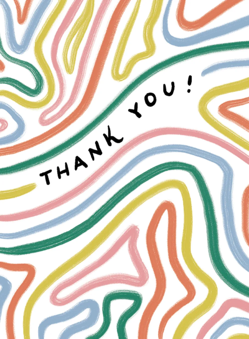 Bendy Lines - thankyou_cards - Card