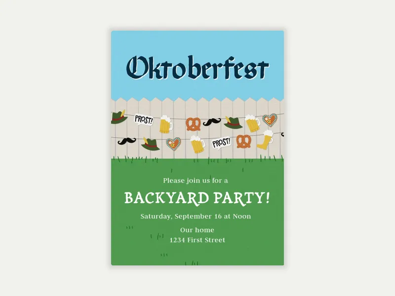 Backyard Oktoberfest - oktoberfest - Invitation