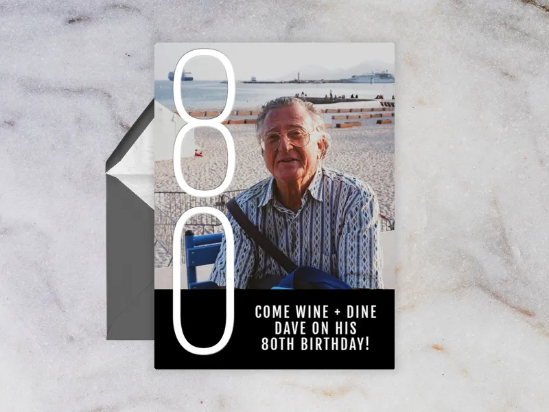 The Big Birthday (Photo) - 80th_birthday - Invitation