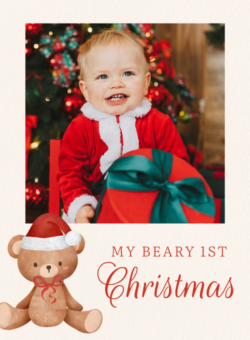 Beary First (Photo) - christmas_cards - Card