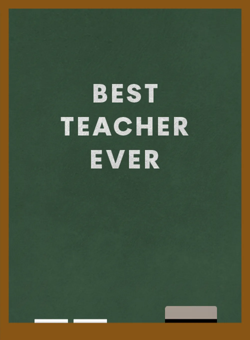 Best Teacher Ever Chalkboard - teacher_appreciation_cards - Card