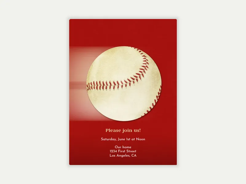 Big Baseball - baseball - Invitation