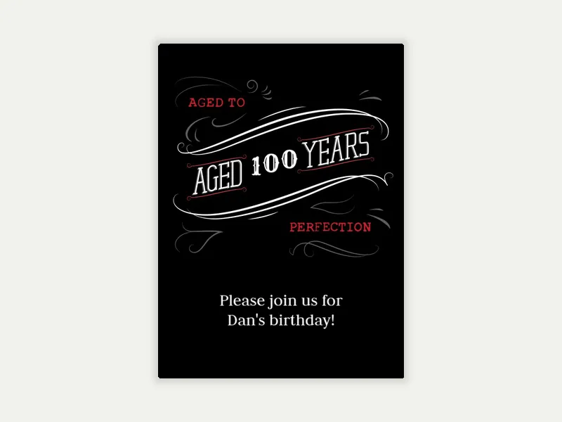 Aged to Perfection 100th Birthday - 100th_birthday - Invitation