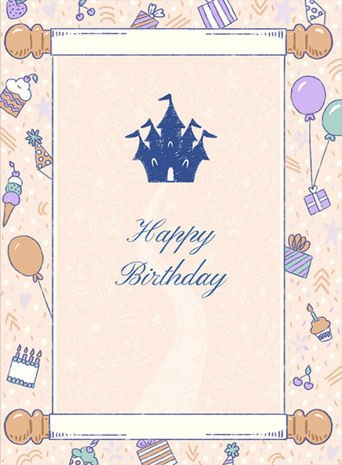 Birthday Princess Castle - birthday_cards - Card
