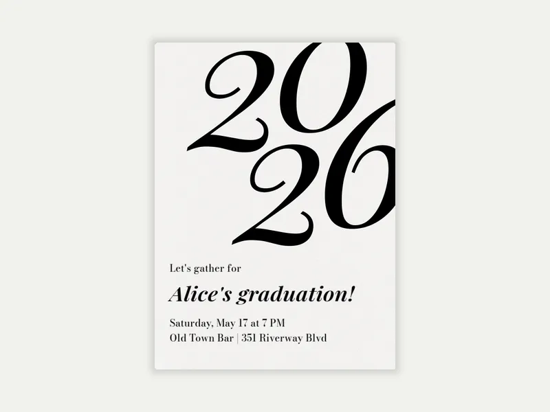 Big Milestone - graduation - Invitation