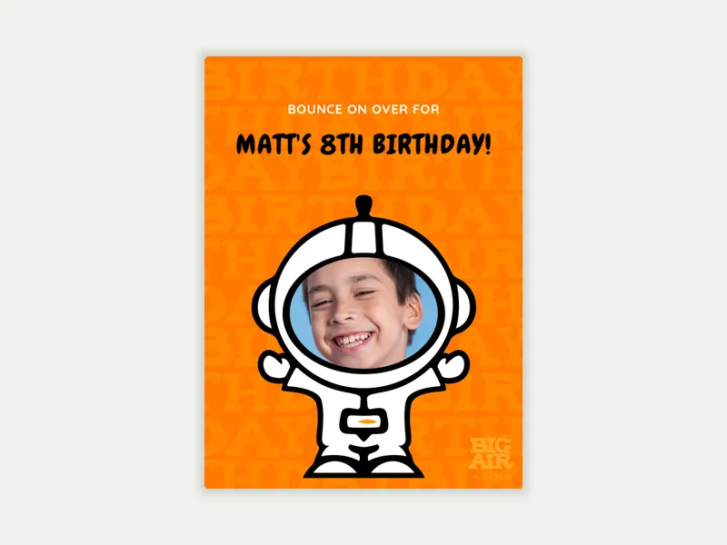 Big Air: Astronaut (Photo) - big_air - Invitation
