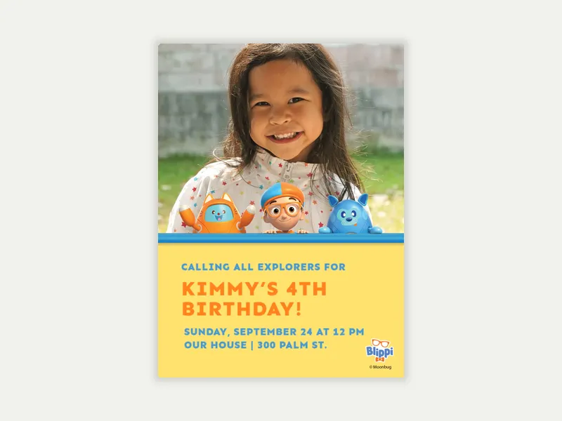 Blippi: Blippi, TABBS, and DBO (Photo) - blippi - Invitation