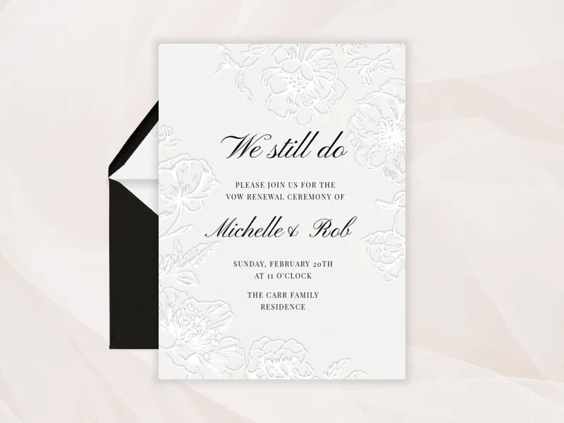 Blanc Lace - vow_renewal - Invitation