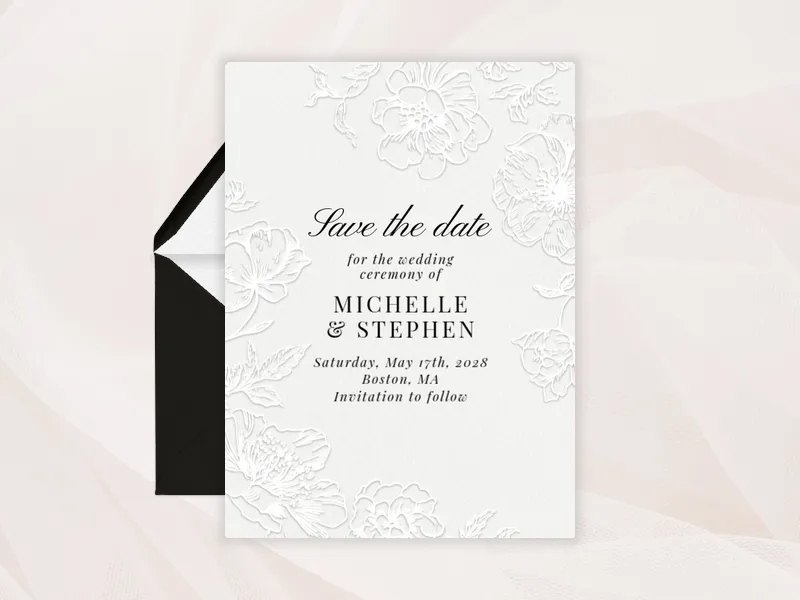 Blanc Lace - save_the_date - Invitation