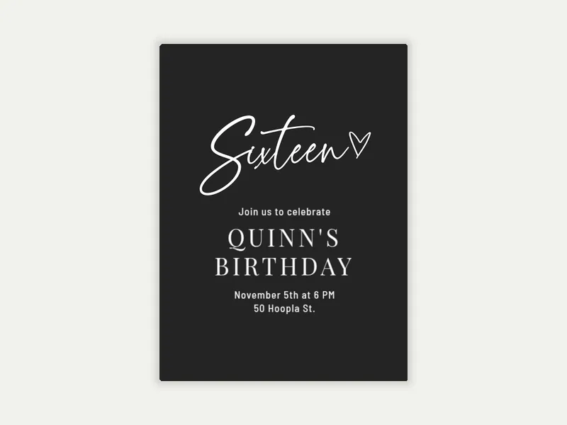 Birthday Love - sweet_sixteen - Invitation