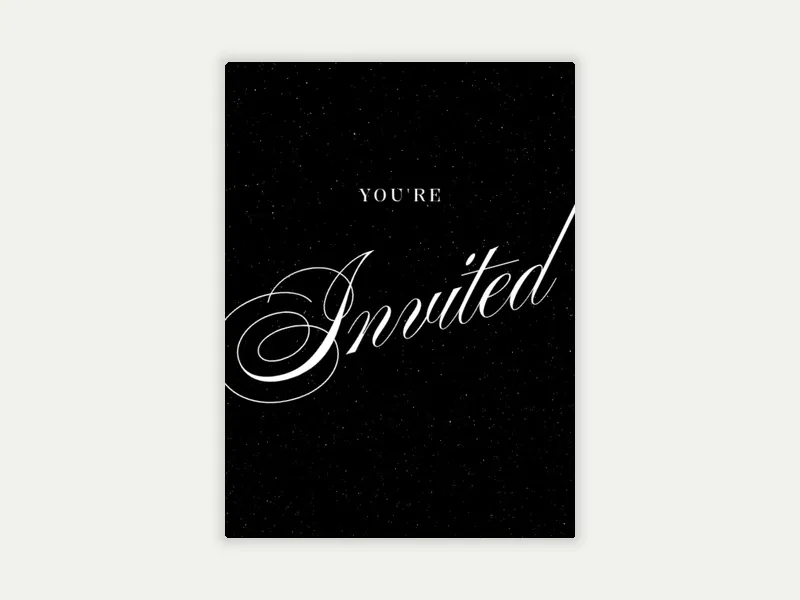 Black & White Script - professional_events - Invitation
