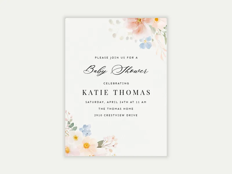 Blossom Corner - baby_shower - Invitation