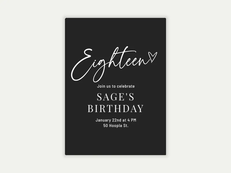 Birthday Love - 18th_birthday - Invitation