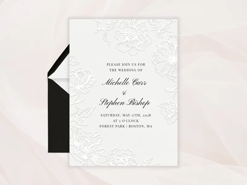 Blanc Lace - wedding - Invitation