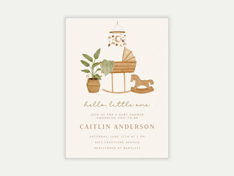 Boho Baby - baby - Invitation