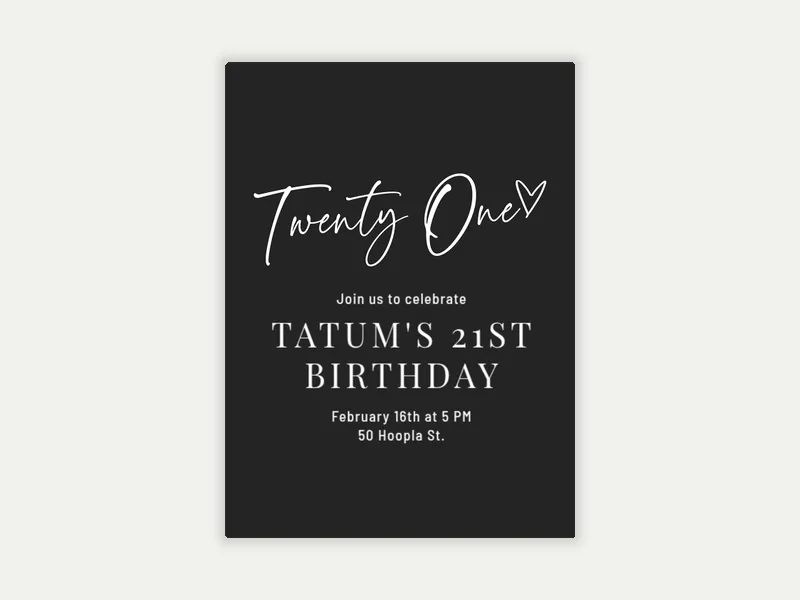 Birthday Love - 21st_birthday - Invitation