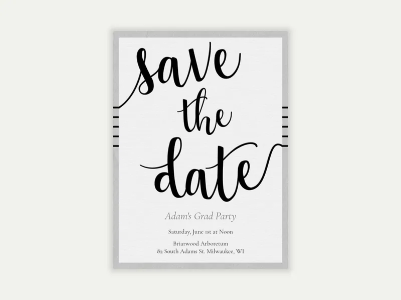 Bold Typography - Save the Date - parties_save_the_date - Invitation
