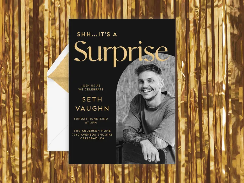 Bold Arch (Photo) - surprise_party - Invitation