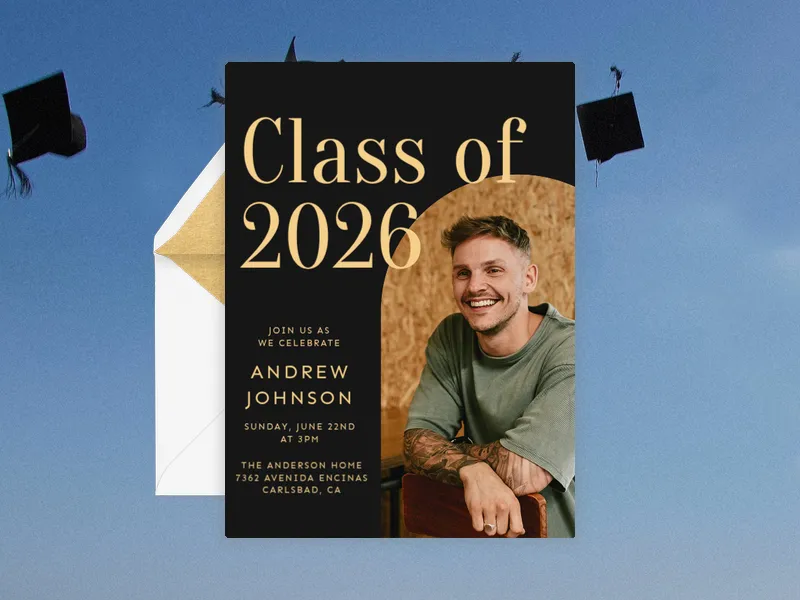 Bold Arch (Photo) - graduation - Invitation