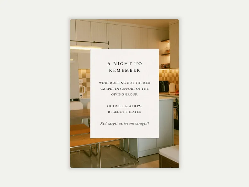 Bold Backsplash (Photo) - appreciation_events - Invitation