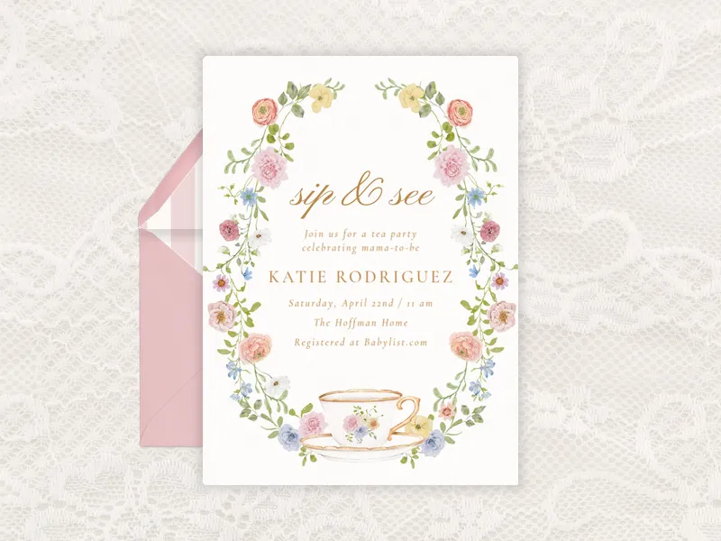 Botanical Tea - sip_and_see - Invitation