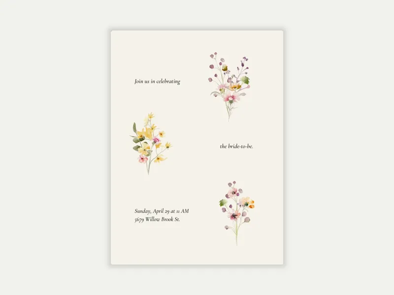 Bountiful Bouquet - bachelorette - Invitation