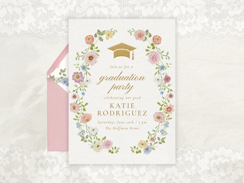 Botanical Ring - graduation - Invitation