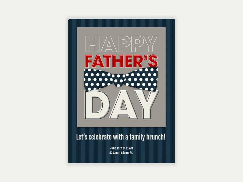 Bowtie - fathers_day - Invitation