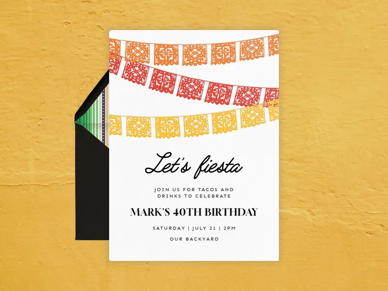 Bright Banners - 40th_birthday - Invitation