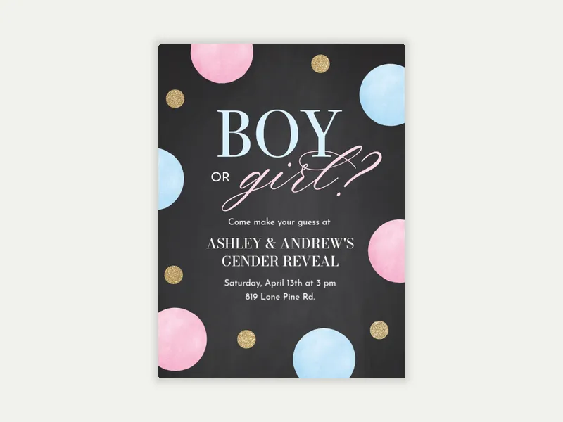 Boy or Girl Confetti - gender_reveal - Invitation